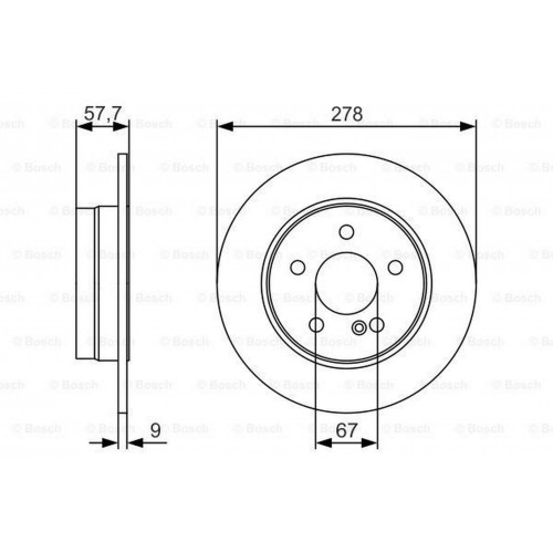 FREN DİSKİ ARKA 5 BİJON 278 MM MERCEDES C 180 CGI 08-14, C 200 KOMPRESSOR 07-14, C 200 CGI 07-14, C 250 CGI 09-14, C 280 07-14, C 280 4-MATIC 07-14, C 200 CDI 07-09, C 220 CDI 08-14, C 250 CDI 08-14,