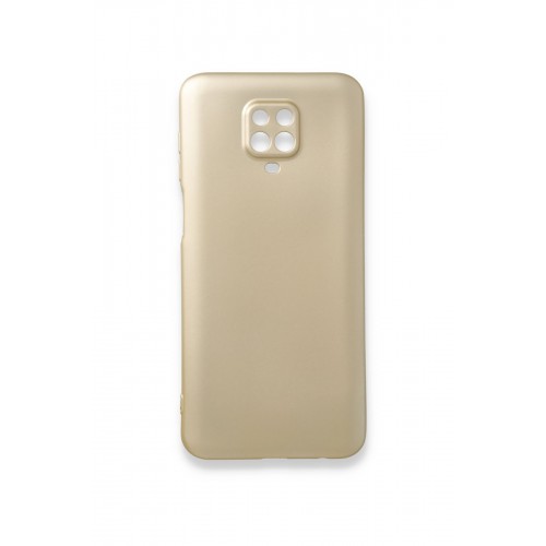 Newface Xiaomi Redmi Note 9S Kılıf Premium Rubber Silikon - Gold