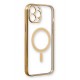 Newface iPhone 12 Pro Kılıf Magneticsafe Lazer Silikon - Gold