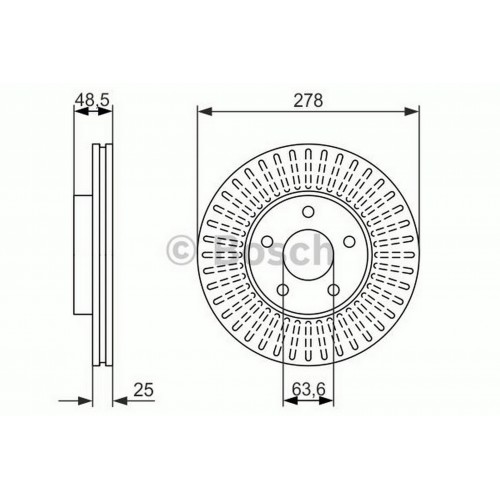 FREN DİSKİ ÖN FORD  C-MAX 1.6 07-10, FOCUS II 1.8 06-12, FOCUS II 1.6 TDCI / 1.8 TDCI 05-12, FOCUS II 2.0 05-11