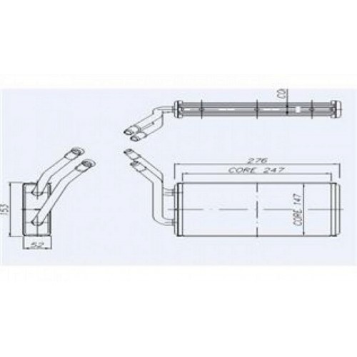 KALORİFER RADYATÖRÜ TRANSİT 2.2-2.4-3.2 LT KLİMASIZ 247x147x42 2 SIRA ALB SİSTEM