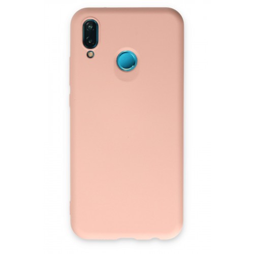 Newface Huawei P20 Lite Kılıf Nano içi Kadife  Silikon - Pudra