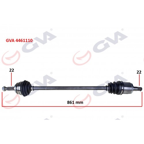 KOMPLE AKS SAĞ SKODA FAVORIT 1.3 89-94 865mm